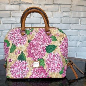 Dooney & Burke Hydrangea Monogram Collection Satchel